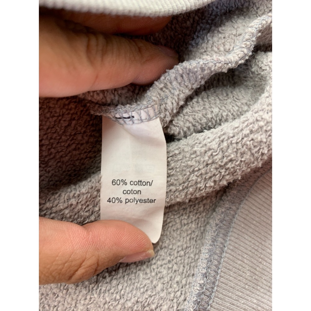 Maurices Sweatshirt Womens Small Gray Varsity Stripe Fleece Lined Raglan Sleeve - Picture 8 of 10